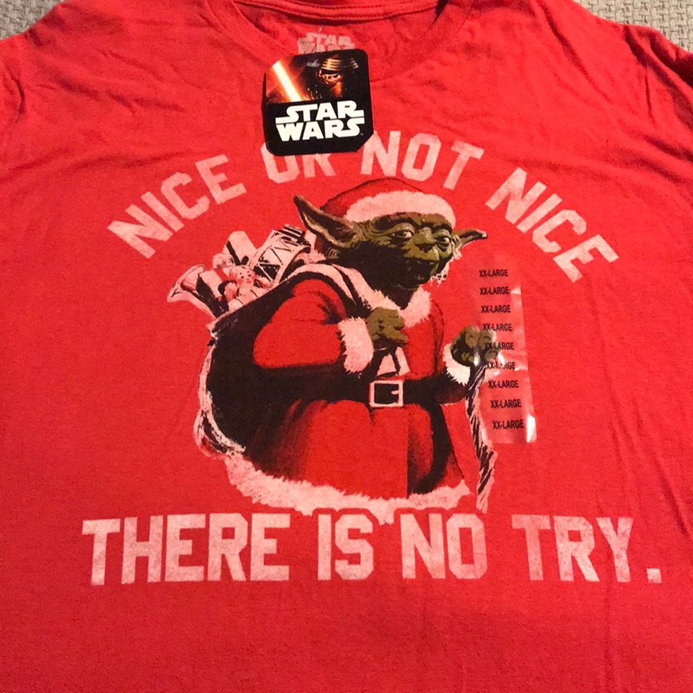 Star Wars Yoda Christmas T Shirt XXL